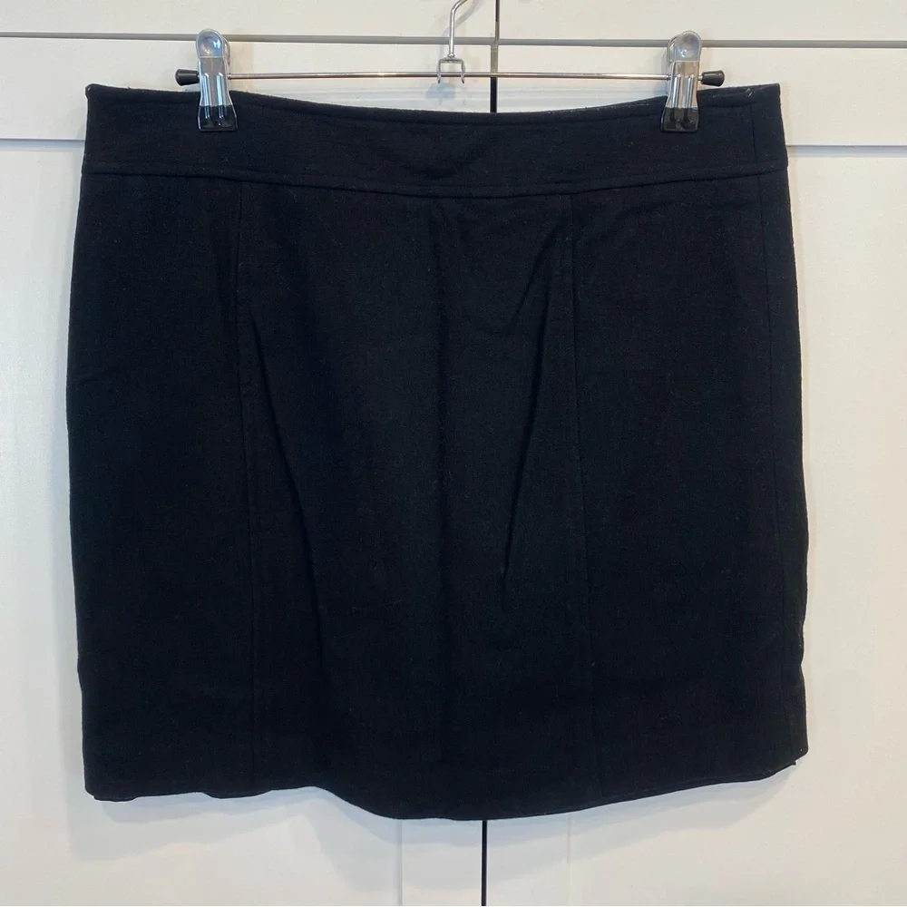 Banana Republic Cashmere Wool Skirt Size 8 Tan Black Mini Y2K Vintage 2004